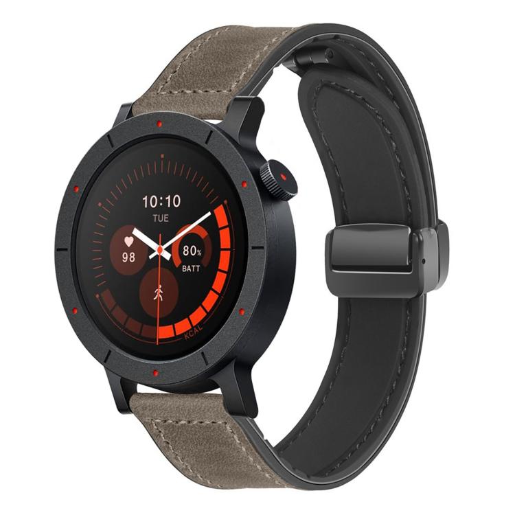 For Nothing CMF Watch 3 Pro Folding Magnetic Buckle Silicone Leather Watch Band