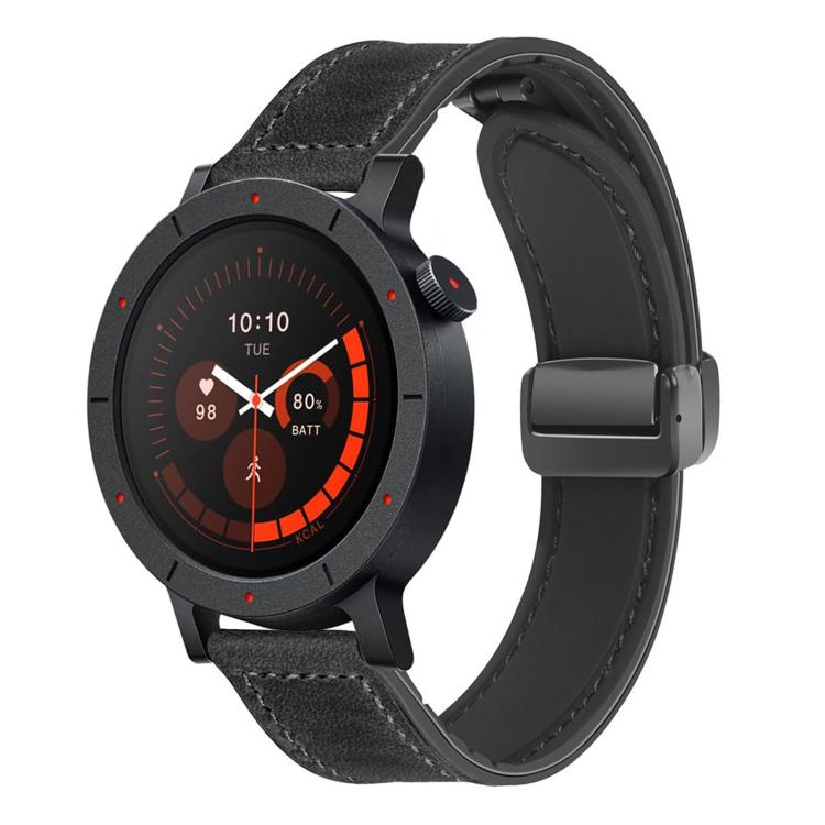 For Nothing CMF Watch 3 Pro Folding Magnetic Buckle Silicone Leather Watch Band