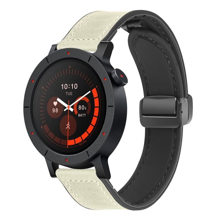 For Nothing CMF Watch 3 Pro Folding Magnetic Buckle Silicone Leather Watch Band