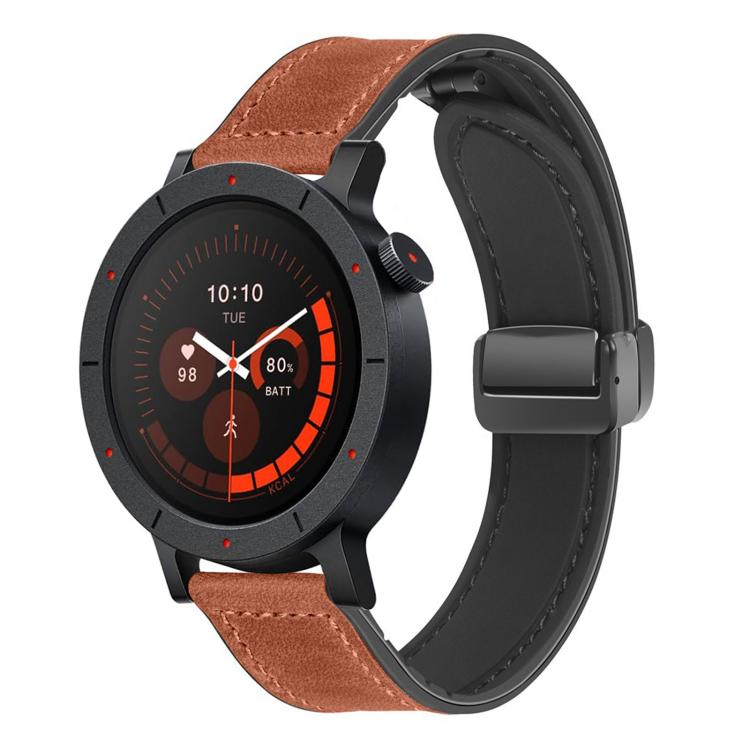 For Nothing CMF Watch 3 Pro Folding Magnetic Buckle Silicone Leather Watch Band