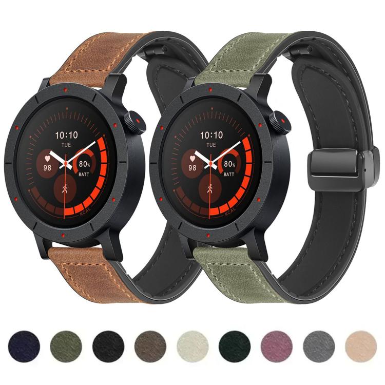 For Nothing CMF Watch 3 Pro Folding Magnetic Buckle Silicone Leather Watch Band