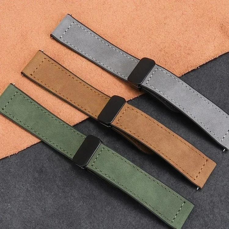 For Nothing CMF Watch 3 Pro Folding Magnetic Buckle Silicone Leather Watch Band