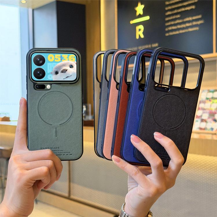 For Xiaomi 17 Pro Fabric Magnetic PU Back Cover Phone Case