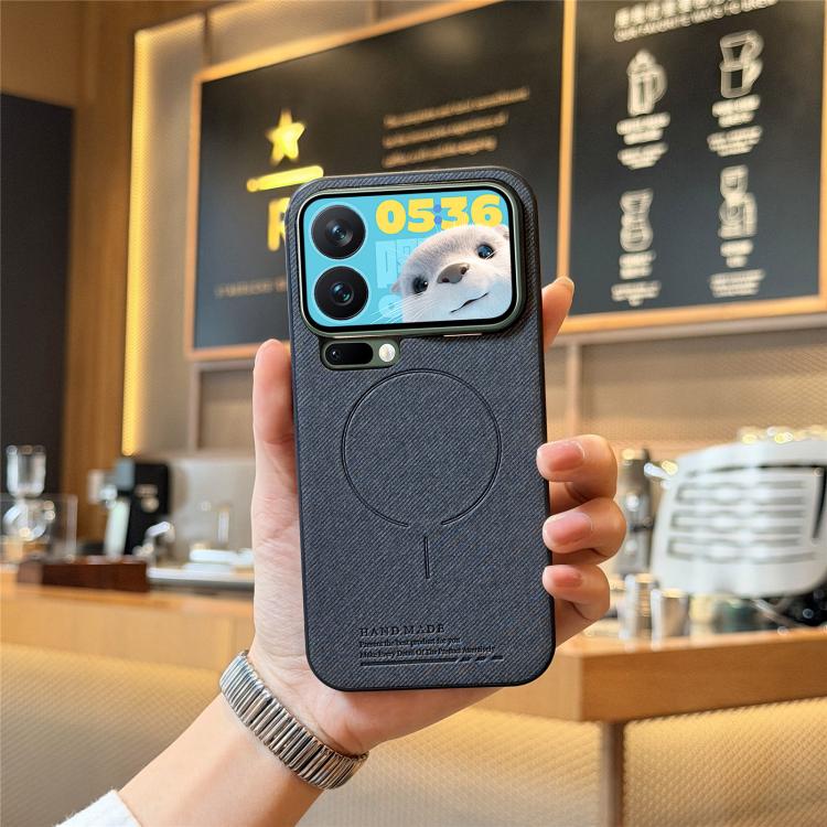 For Xiaomi 17 Pro Fabric Magnetic PU Back Cover Phone Case