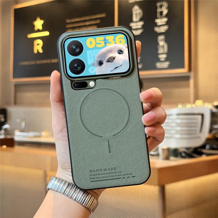 For Xiaomi 17 Pro Max Fabric Magnetic PU Back Cover Phone Case