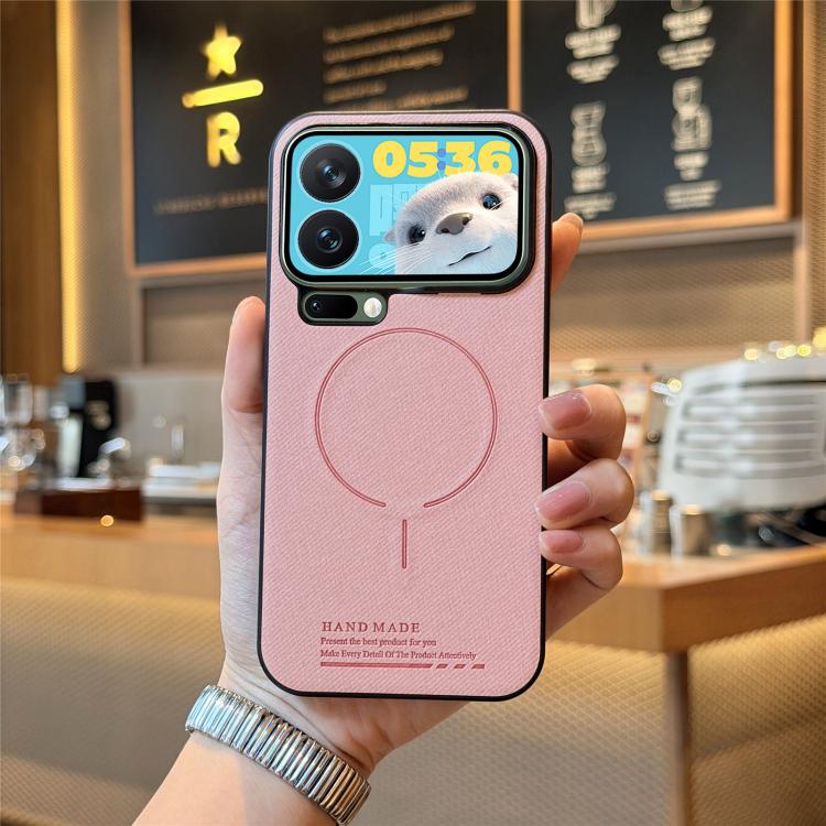 For Xiaomi 17 Pro Max Fabric Magnetic PU Back Cover Phone Case