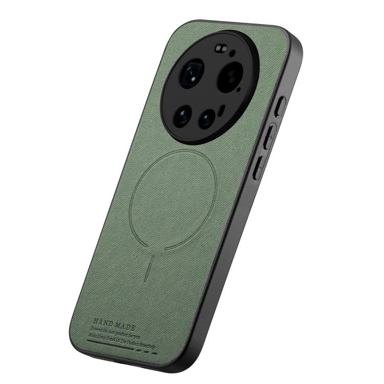 For Xiaomi 17 Ultra Fabric Magnetic PU Back Cover Phone Case