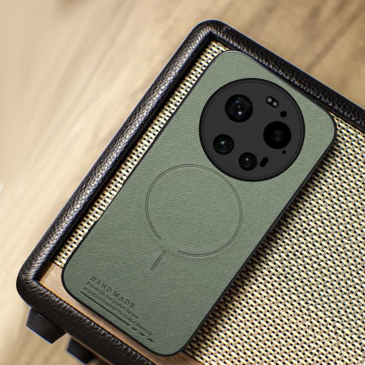 For Xiaomi 17 Ultra Fabric Magnetic PU Back Cover Phone Case
