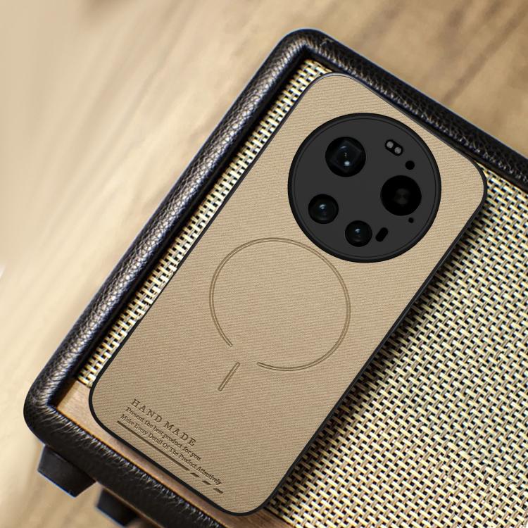 For Xiaomi 17 Ultra Fabric Magnetic PU Back Cover Phone Case