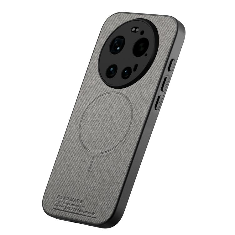 For Xiaomi 17 Ultra Fabric Magnetic PU Back Cover Phone Case