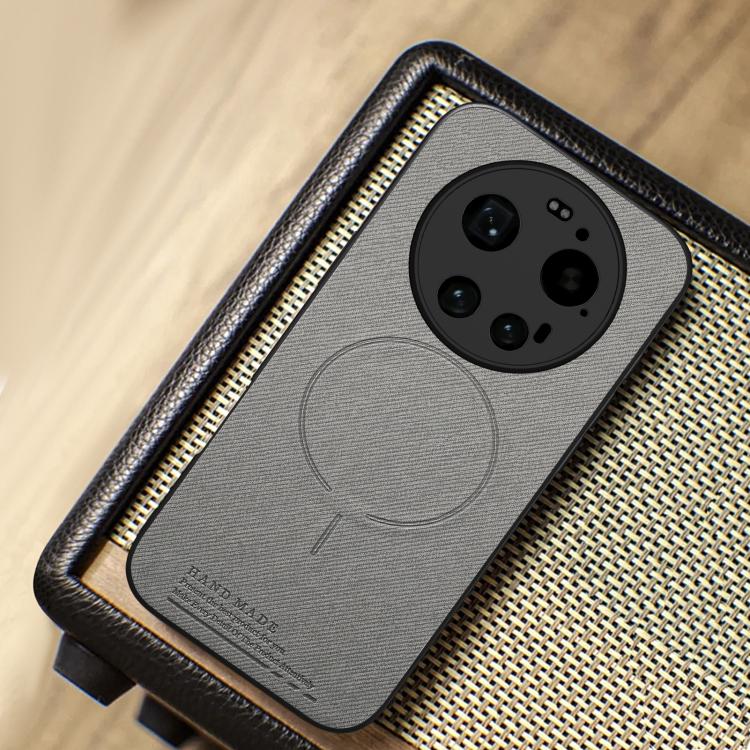For Xiaomi 17 Ultra Fabric Magnetic PU Back Cover Phone Case