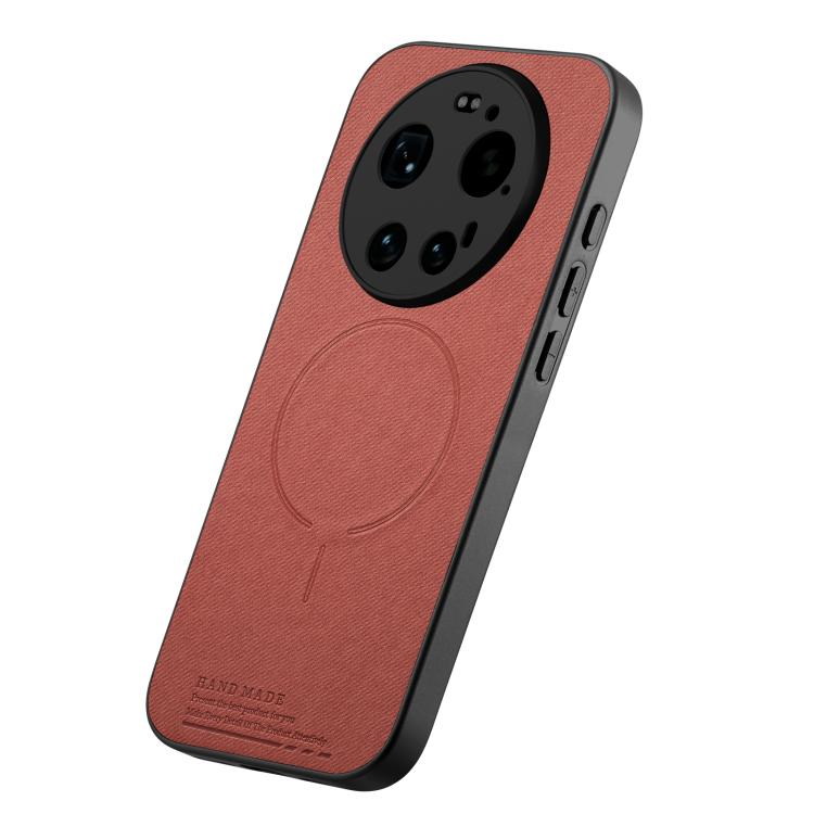 For Xiaomi 17 Ultra Fabric Magnetic PU Back Cover Phone Case