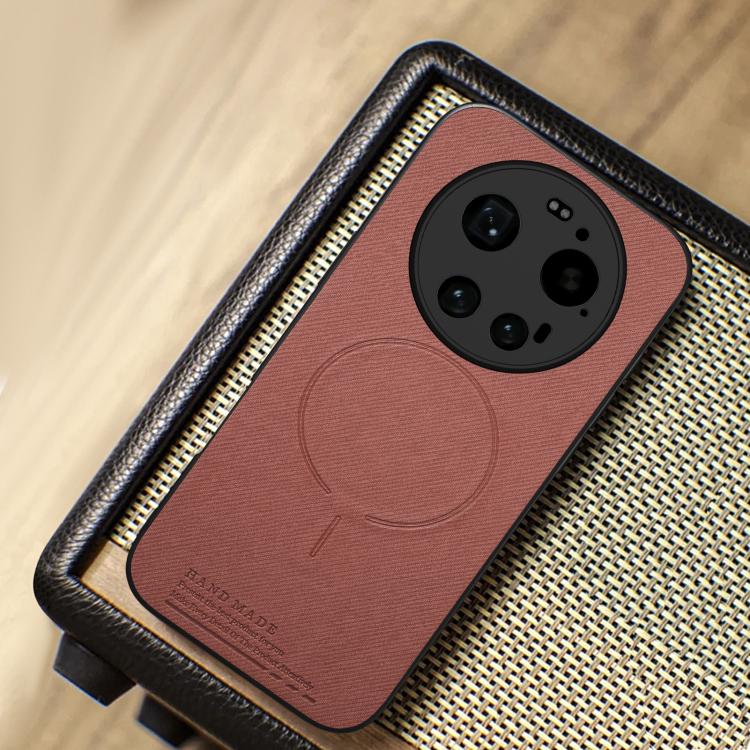 For Xiaomi 17 Ultra Fabric Magnetic PU Back Cover Phone Case
