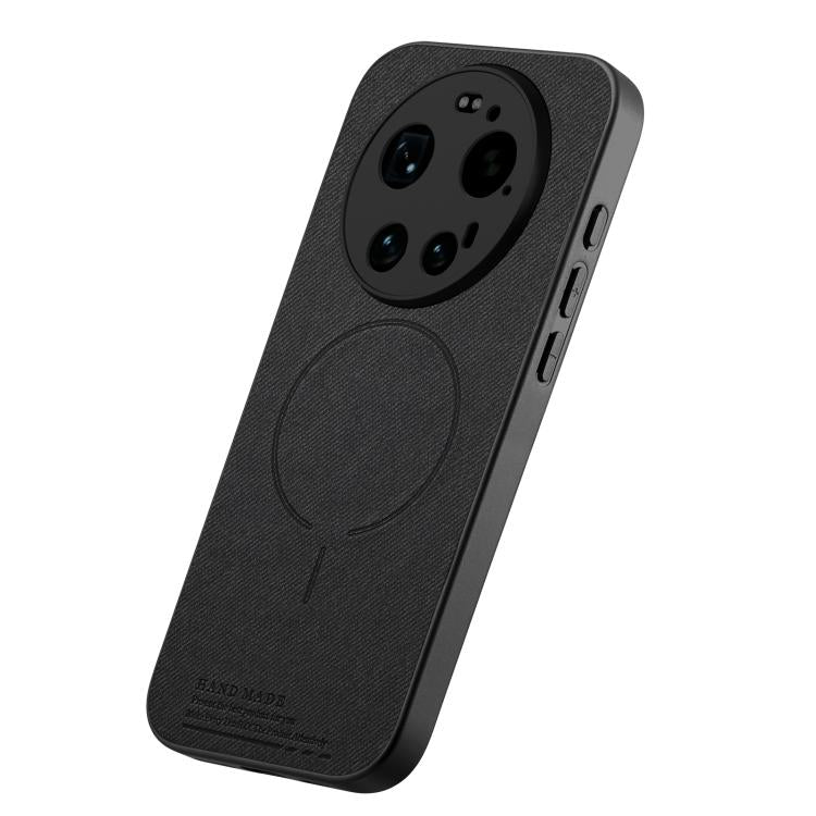 For Xiaomi 17 Ultra Fabric Magnetic PU Back Cover Phone Case