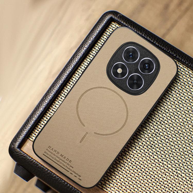 For Redmi Note 15 Pro 5G Global 163.6mm Fabric Magnetic PU Back Cover Phone Case