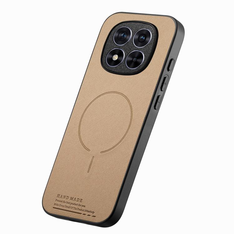 For Redmi Note 15 Pro+ 5G Global 163.3mm Fabric Magnetic PU Back Cover Phone Case