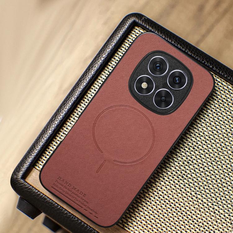 For Redmi Note 15 Pro+ 5G Global 163.3mm Fabric Magnetic PU Back Cover Phone Case