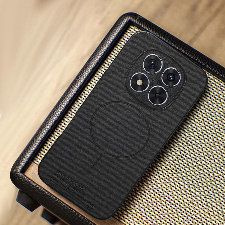 For Redmi Note 15 Pro+ 5G Global 163.3mm Fabric Magnetic PU Back Cover Phone Case