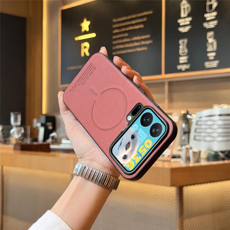 For Xiaomi 17 Pro Fabric Magnetic PU Back Cover Phone Case