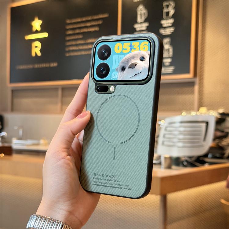 For Xiaomi 17 Pro Fabric Magnetic PU Back Cover Phone Case