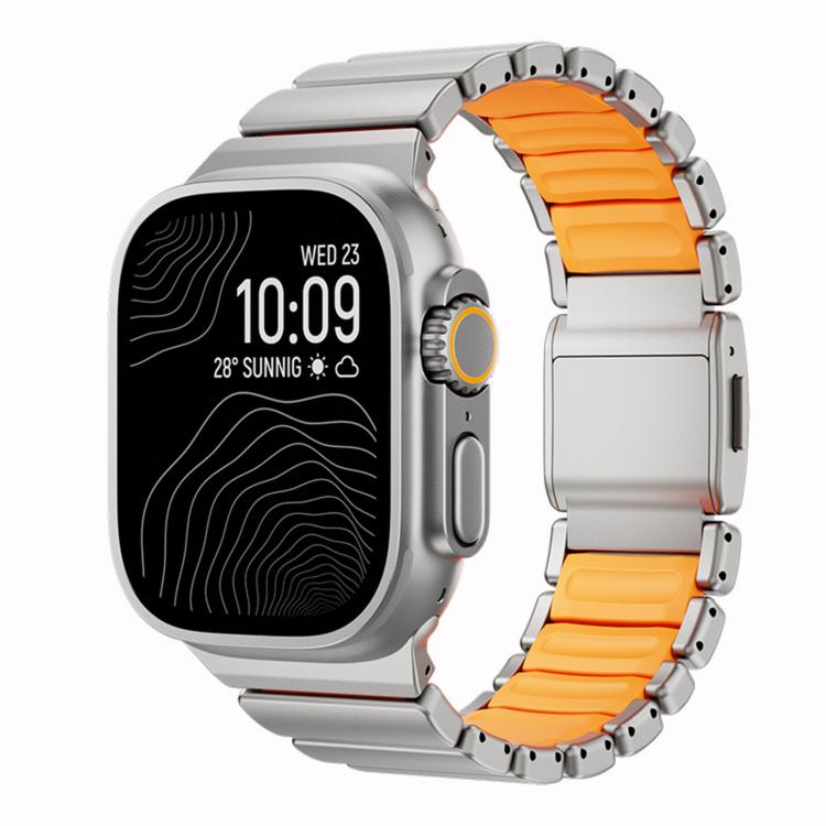 For Apple Watch 46mm / 49mm / 45mm / 44mm Norman Magnetic Buckle Titanium Metal Watch Band