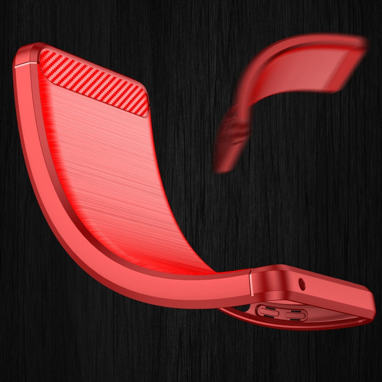 For iPhone 11 Pro Brushed Texture Carbon Fiber TPU Phone Case