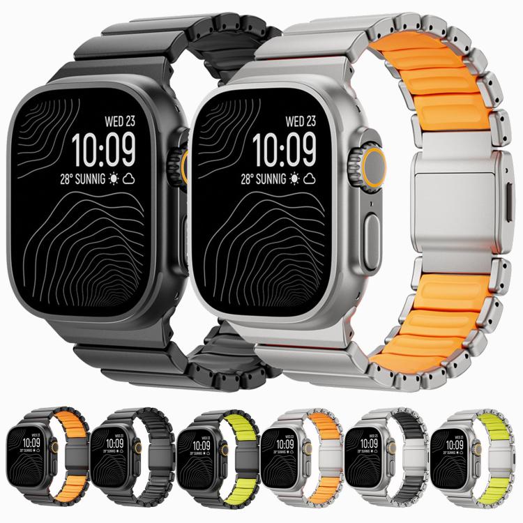 For Apple Watch 46mm / 49mm / 45mm / 44mm Norman Magnetic Buckle Titanium Metal Watch Band