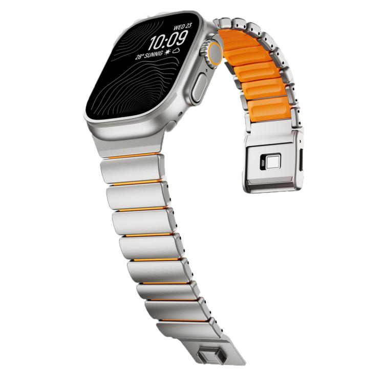 For Apple Watch 46mm / 49mm / 45mm / 44mm Norman Magnetic Buckle Titanium Metal Watch Band