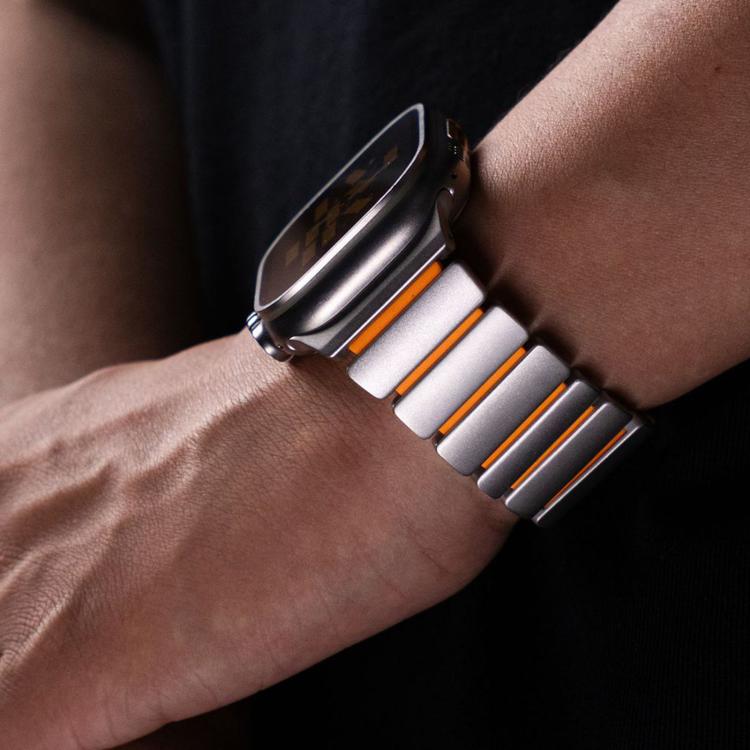 For Apple Watch 46mm / 49mm / 45mm / 44mm Norman Magnetic Buckle Titanium Metal Watch Band