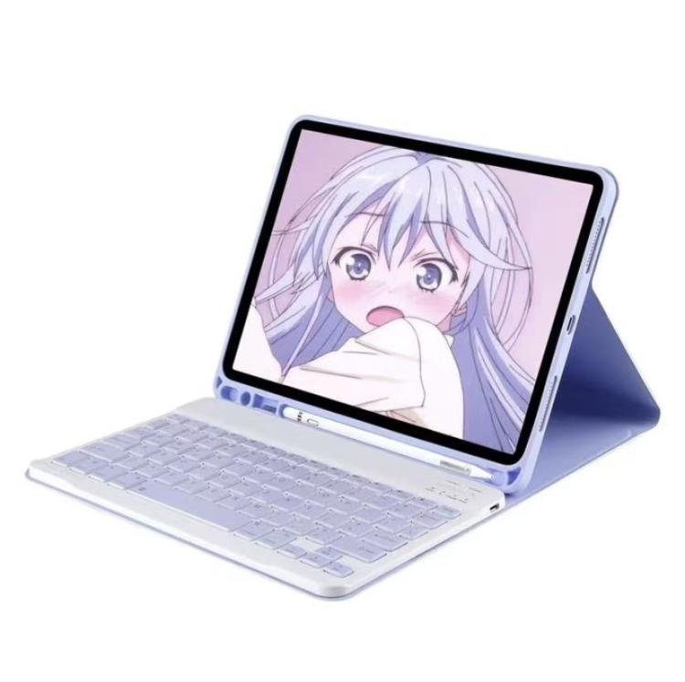 For Samsung  Galaxy  Tab A11 Detachable Magnetic Bluetooth Keyboard Tablet Case - Bright Purple
