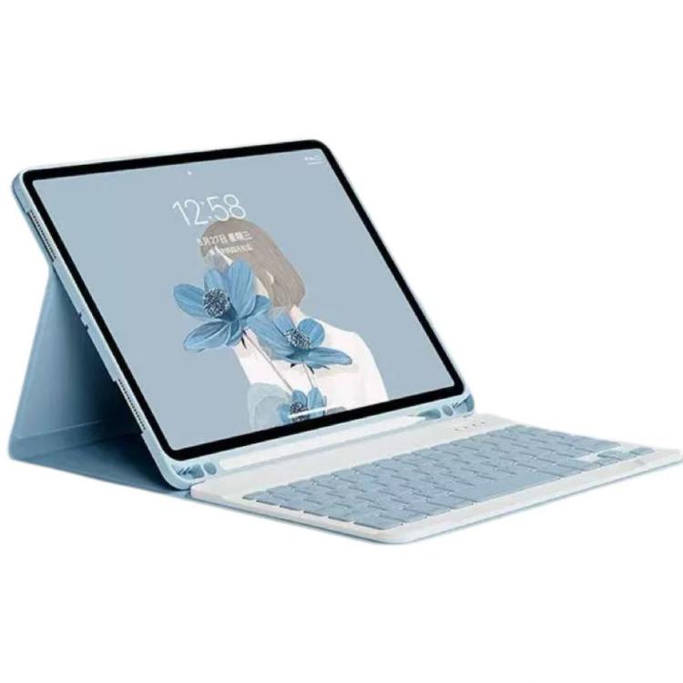 For Samsung  Galaxy  Tab A11 Detachable Magnetic Bluetooth Keyboard Tablet Case - Dusty Blue