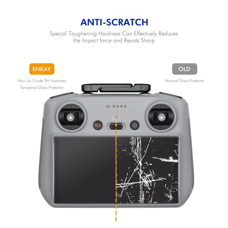For DJI RC / RC 2 ENKAY Hat-Prince 0.2mm 9H Tempered Glass Screen Protector Film