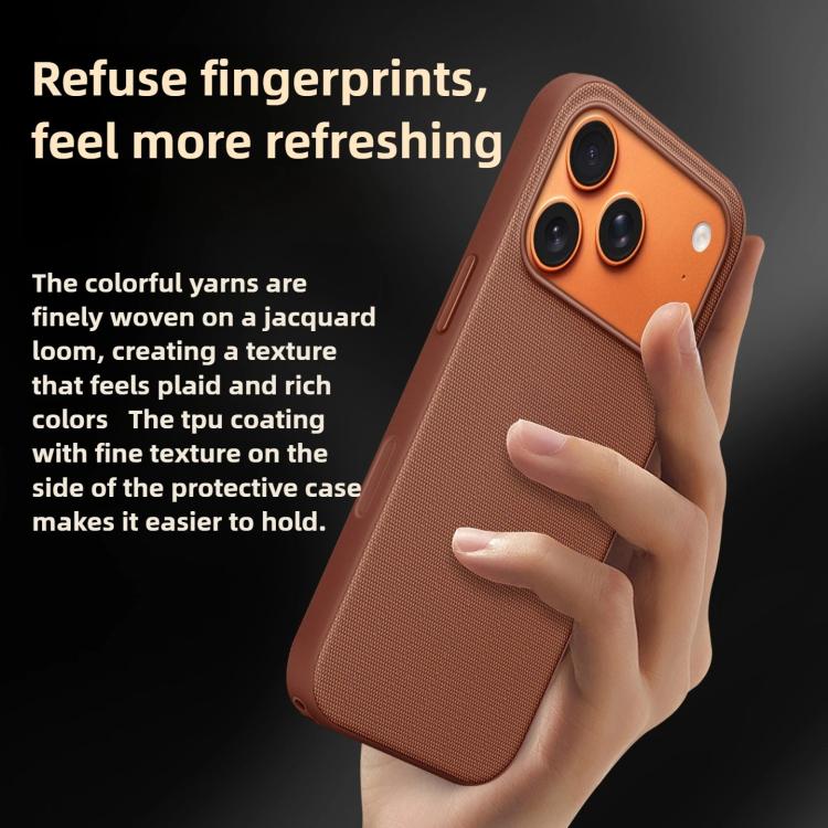 For iPhone 17 Pro Max Official Tech Fabric Texture Side-Stick TPU Magsafe Phone Case with AI Camera Button