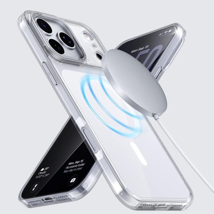 For iPhone 17 Pro Max Kalebol Transparent Magnetic MagSafe Skin Feel Phone Case