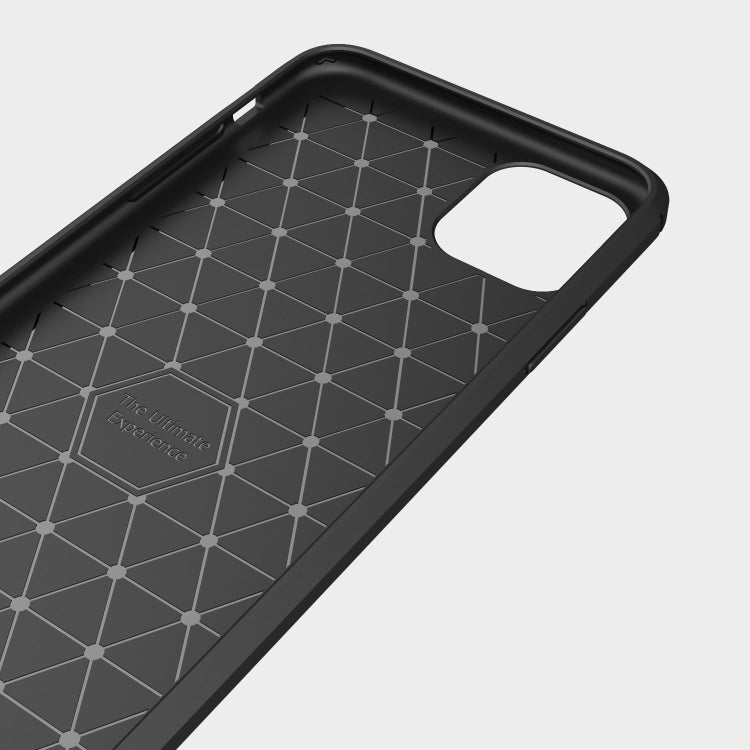 For iPhone 11 Pro Max Brushed Texture Carbon Fiber TPU Case for  iPhone 11 Pro Max