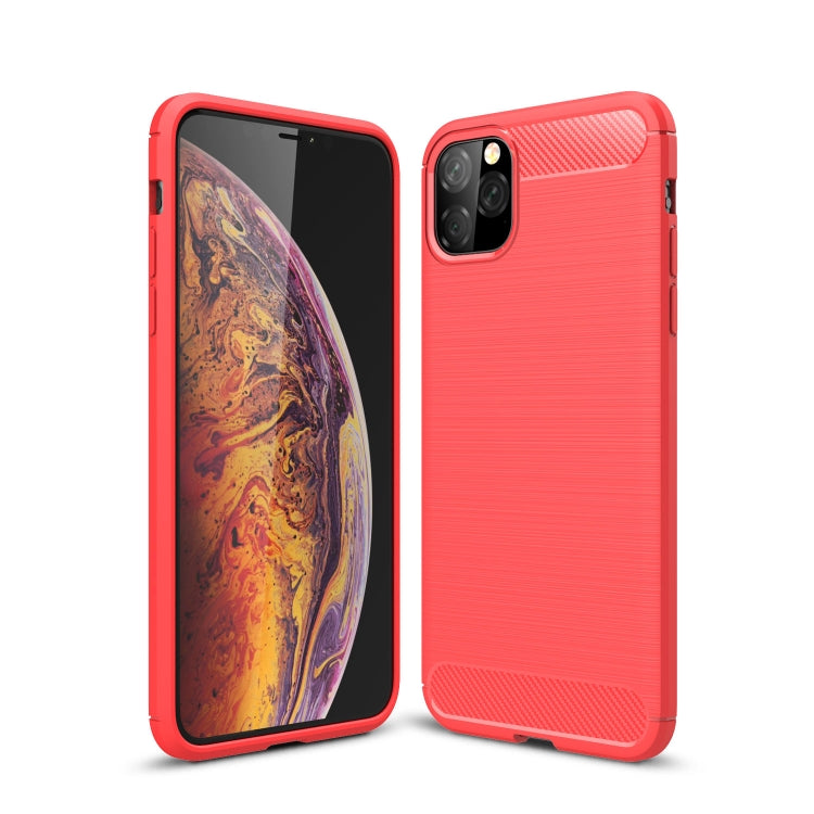 For iPhone 11 Pro Max Brushed Texture Carbon Fiber TPU Case for  iPhone 11 Pro Max