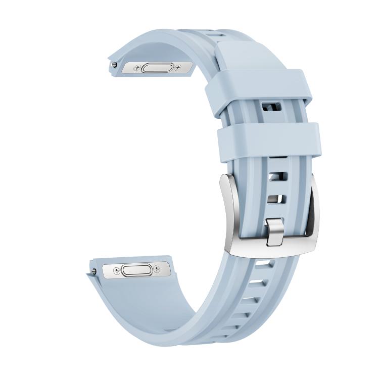 For Huawei Watch GT 6 Pro Seamless Connection Dual Groove Non-porous Press Button Solid Color Silicone Watch Band