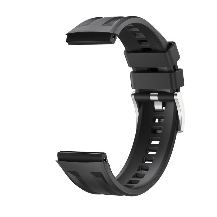 For Huawei Watch GT 6 Pro Seamless Connection Dual Groove Non-porous Press Button Solid Color Silicone Watch Band