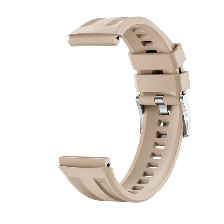 For Huawei Watch GT 6 Pro Seamless Connection Dual Groove Non-porous Press Button Solid Color Silicone Watch Band