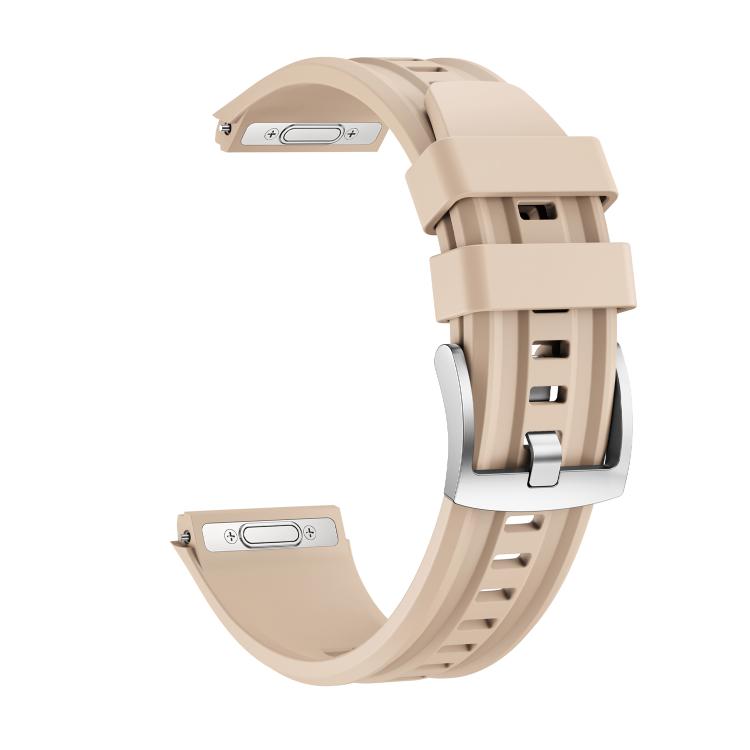For Huawei Watch GT 6 Pro Seamless Connection Dual Groove Non-porous Press Button Solid Color Silicone Watch Band