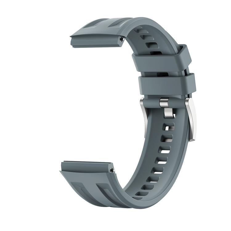 For Huawei Watch GT 6 Pro Seamless Connection Dual Groove Non-porous Press Button Solid Color Silicone Watch Band