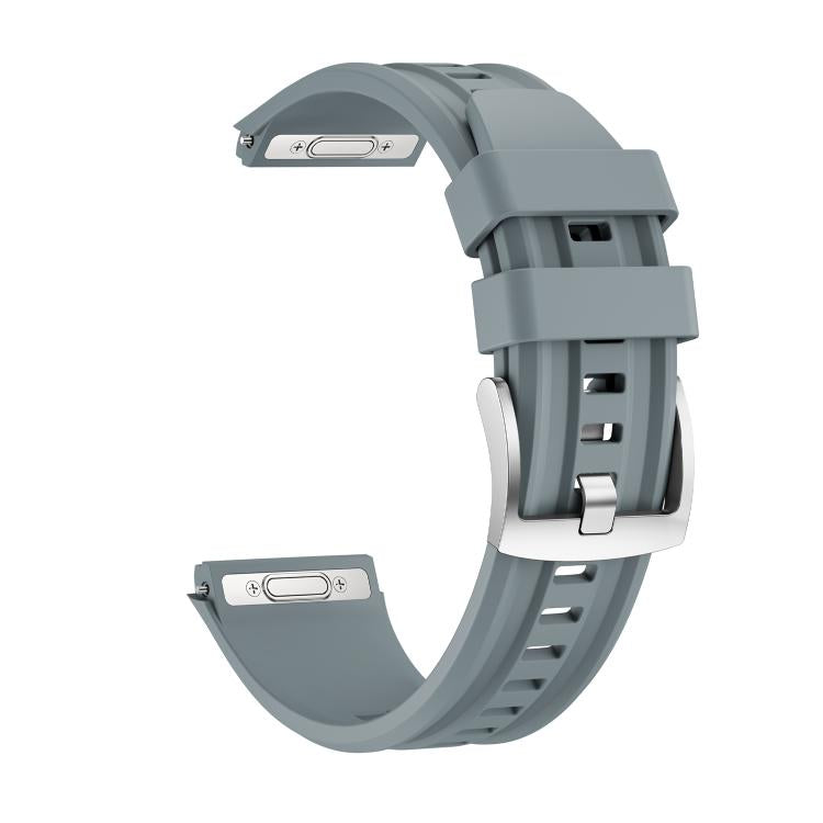 For Huawei Watch GT 6 Pro Seamless Connection Dual Groove Non-porous Press Button Solid Color Silicone Watch Band