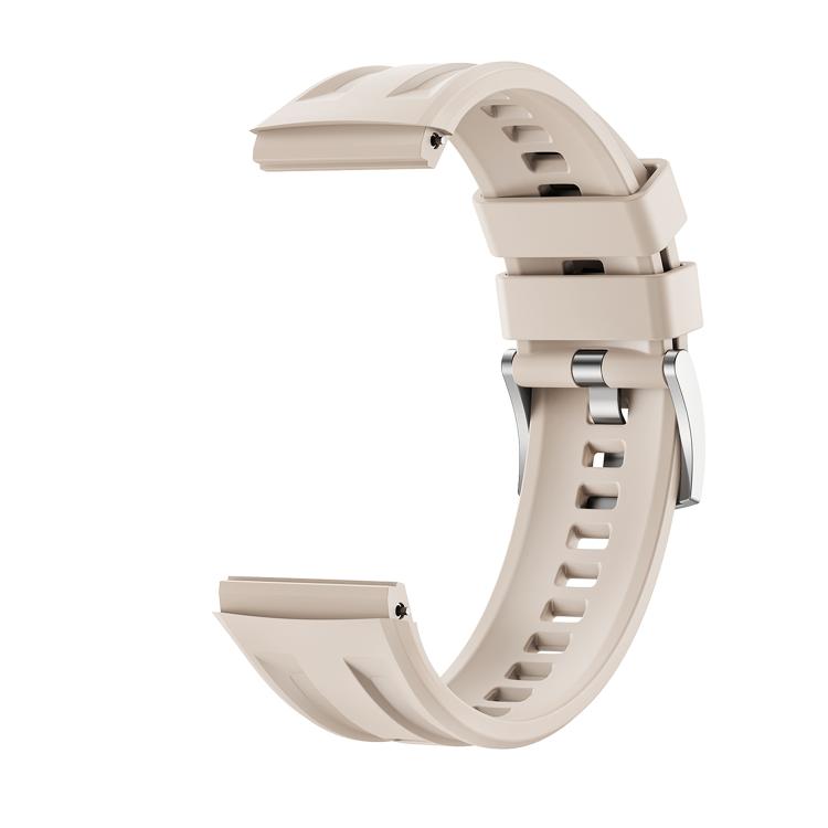 For Huawei Watch GT 6 Pro Seamless Connection Dual Groove Non-porous Press Button Solid Color Silicone Watch Band
