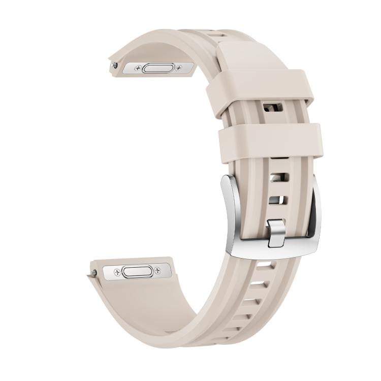For Huawei Watch GT 6 Pro Seamless Connection Dual Groove Non-porous Press Button Solid Color Silicone Watch Band