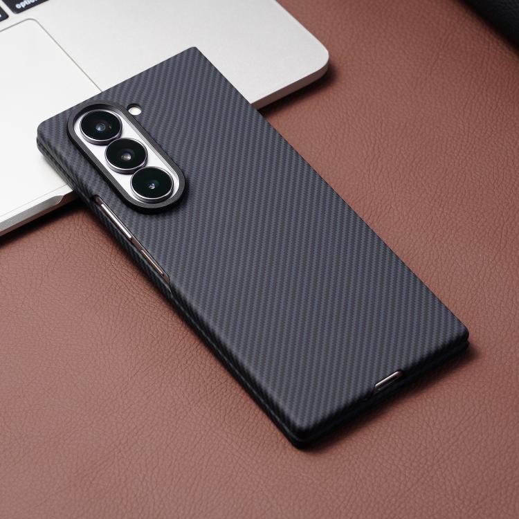 For Samsung Galaxy Z Fold4 Carbon Fiber MagSafe Phone Case with Film