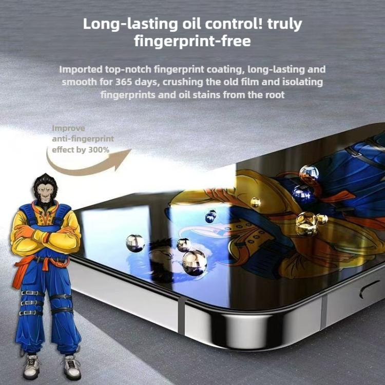 For iPhone 17 Pro 10pcs Armor 300C Ultra-Curved Anti-Static Anti-Dust Silk-Screened HD Tempered Glass Film