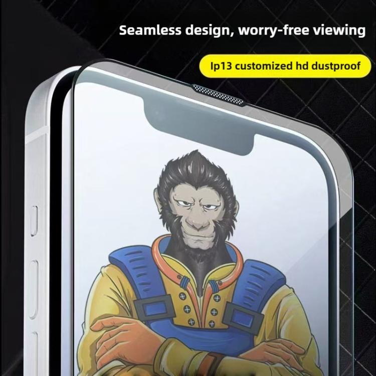 For iPhone 11 Pro Max 10pcs Armor 300C Ultra-Curved Anti-Static Anti-Dust Silk-Screened HD Tempered Glass Film
