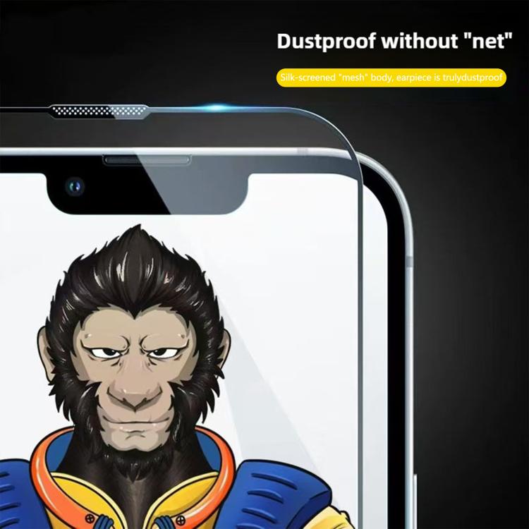 For iPhone 11 Pro Max 10pcs Armor 300C Ultra-Curved Anti-Static Anti-Dust Silk-Screened HD Tempered Glass Film