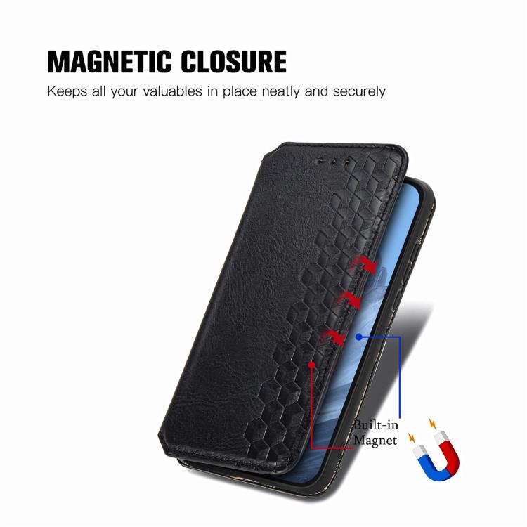 For Google Pixel 9 / 9 Pro Cubic Grid Pressed Magnetic Leather Phone Case