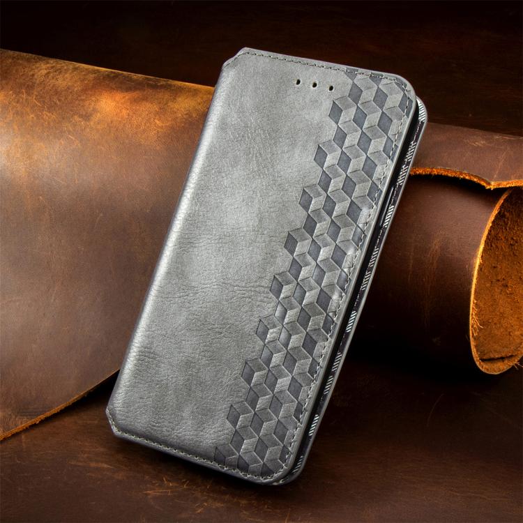 For Google Pixel 9 Pro XL Cubic Grid Pressed Magnetic Leather Phone Case